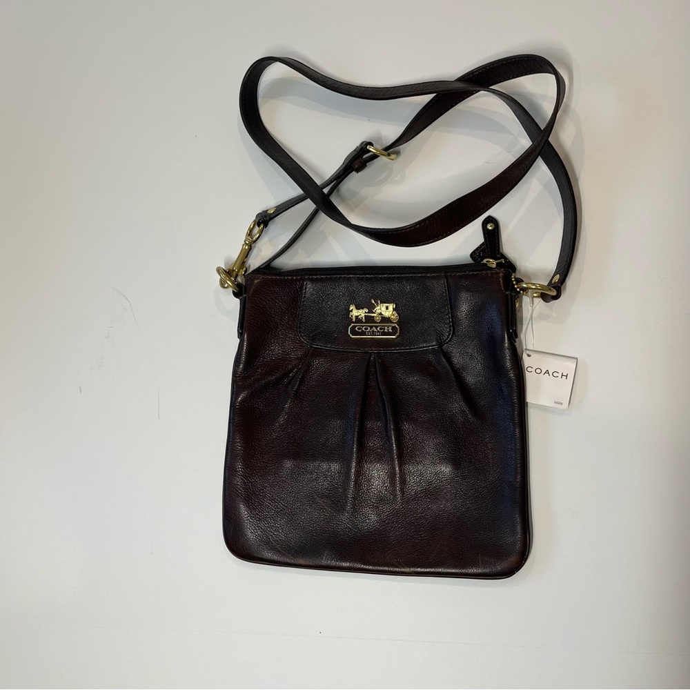 Coach Brown Leather Crossbody Bag. New with tags